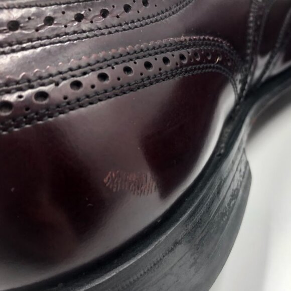 Florsheim Men's Burgundy Leather Wing Tip Oxfords - Picture 11 of 11